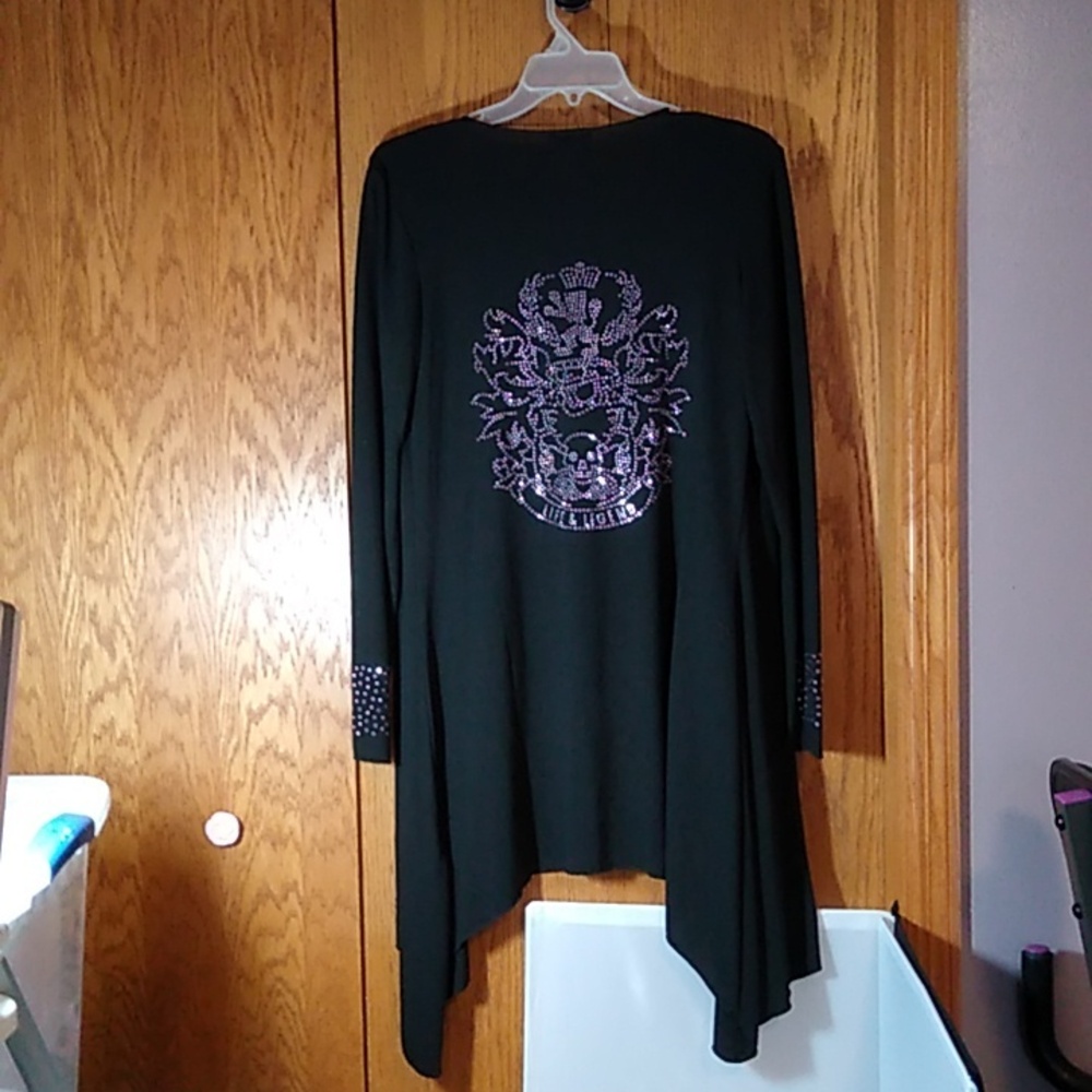 Venus brand black topper with silver stud detail